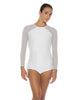 Solid Lycra LS Raglan Keyhole Back Biketard