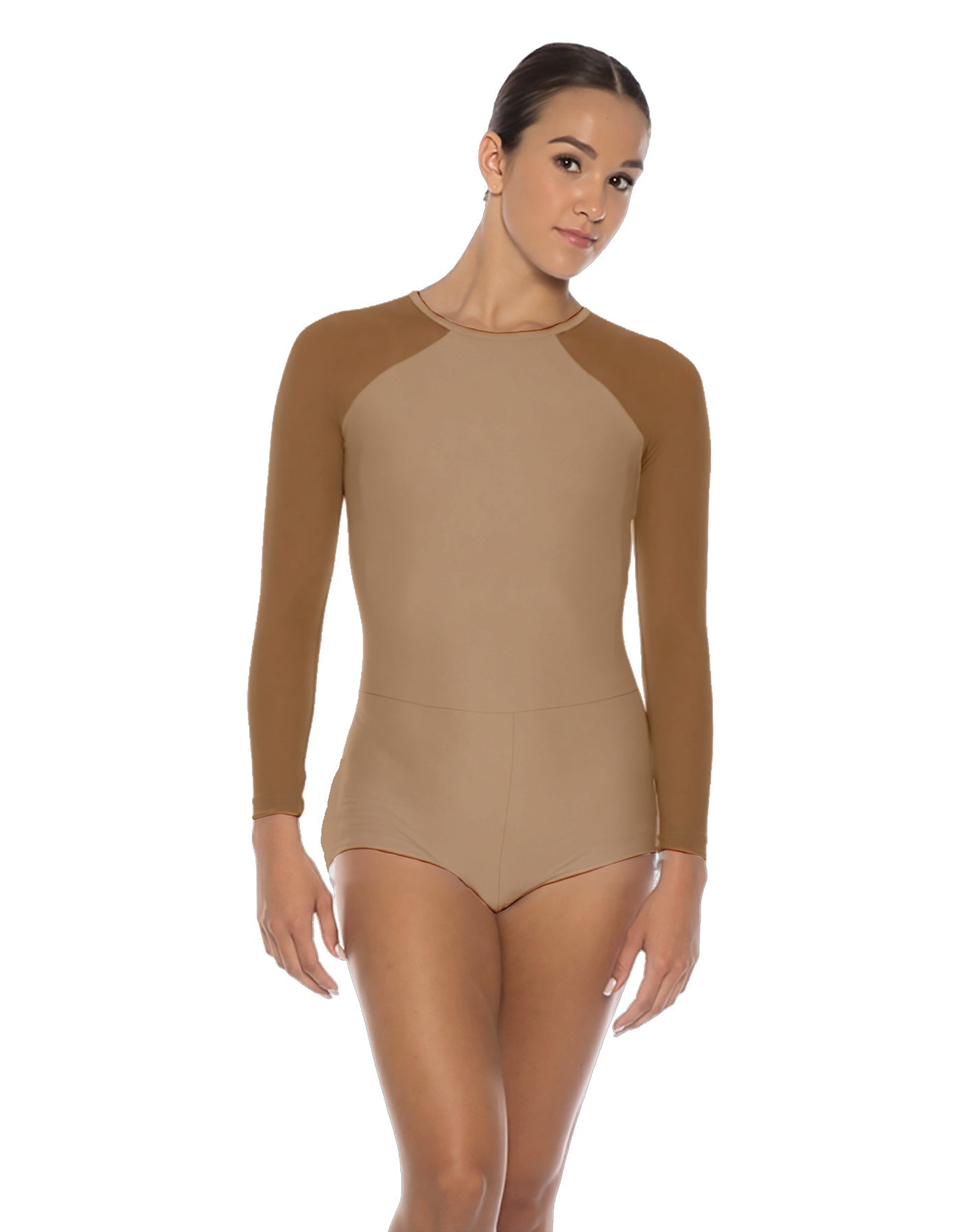 Solid Lycra LS Raglan Keyhole Back Biketard