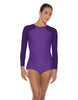 Solid Lycra LS Raglan Keyhole Back Biketard