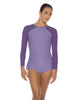 Solid Lycra LS Raglan Keyhole Back Biketard