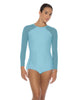 Solid Lycra LS Raglan Keyhole Back Biketard