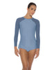 Solid Lycra LS Raglan Keyhole Back Biketard