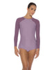 Solid Lycra LS Raglan Keyhole Back Biketard