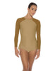 Solid Lycra LS Raglan Keyhole Back Biketard