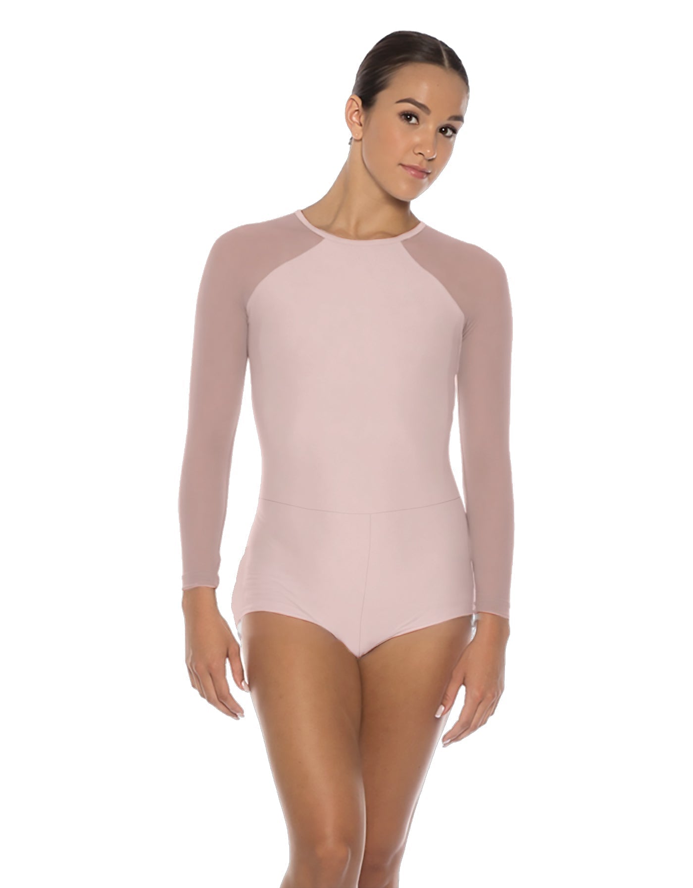 Solid Lycra LS Raglan Keyhole Back Biketard