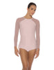 Solid Lycra LS Raglan Keyhole Back Biketard