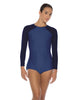 Solid Lycra LS Raglan Keyhole Back Biketard