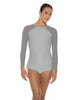 Solid Lycra LS Raglan Keyhole Back Biketard