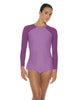 Solid Lycra LS Raglan Keyhole Back Biketard