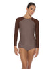 Solid Lycra LS Raglan Keyhole Back Biketard