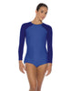 Solid Lycra LS Raglan Keyhole Back Biketard