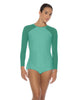 Solid Lycra LS Raglan Keyhole Back Biketard