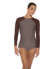 Solid Lycra LS Raglan Keyhole Back Biketard