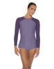 Solid Lycra LS Raglan Keyhole Back Biketard