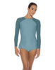 Solid Lycra LS Raglan Keyhole Back Biketard