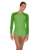 Solid Lycra LS Raglan Keyhole Back Biketard