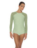 Solid Lycra LS Raglan Keyhole Back Biketard