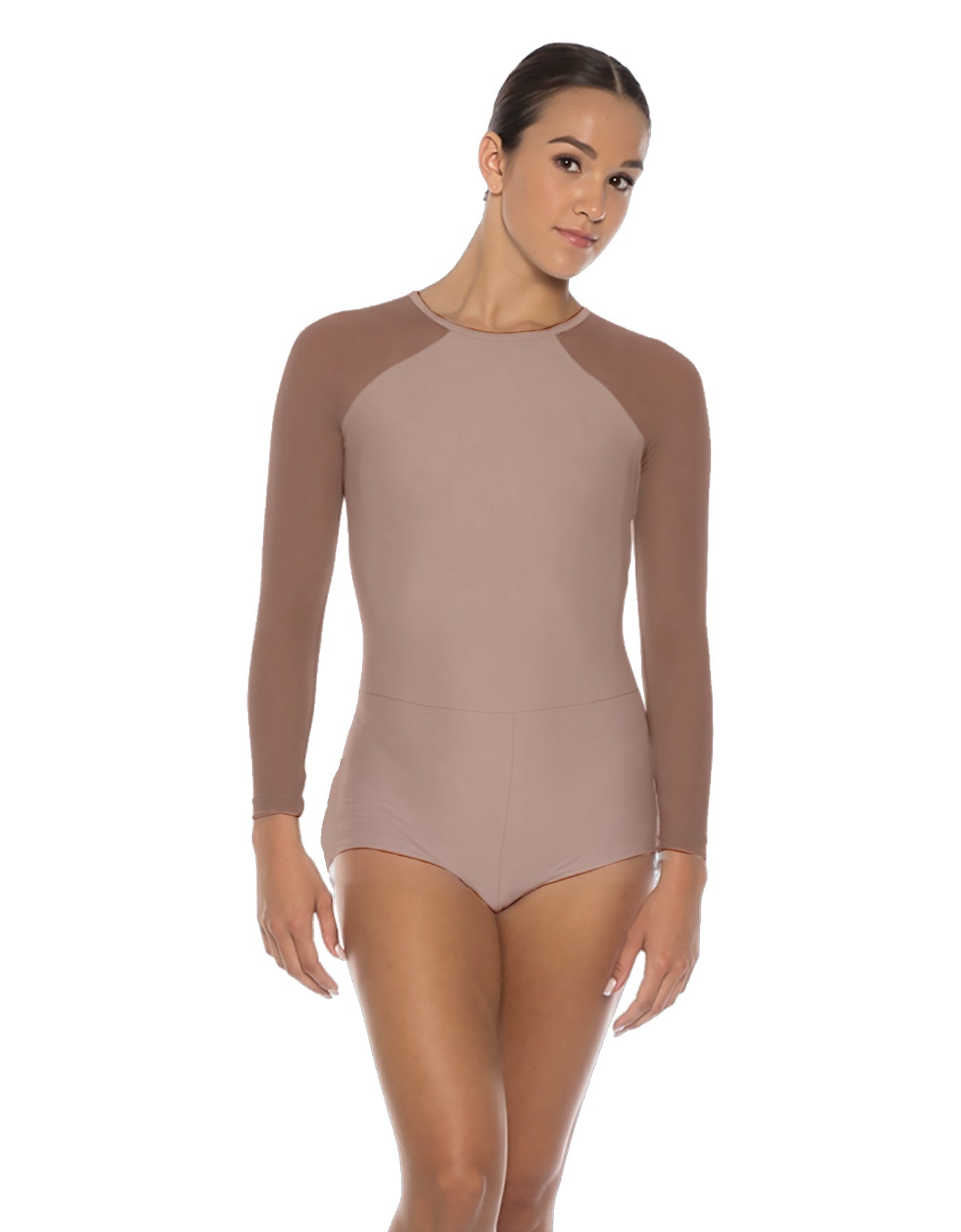 Solid Lycra LS Raglan Keyhole Back Biketard