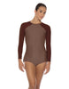 Solid Lycra LS Raglan Keyhole Back Biketard