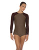 Solid Lycra LS Raglan Keyhole Back Biketard