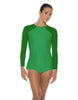 Solid Lycra LS Raglan Keyhole Back Biketard