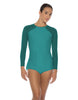 Solid Lycra LS Raglan Keyhole Back Biketard