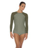 Solid Lycra LS Raglan Keyhole Back Biketard