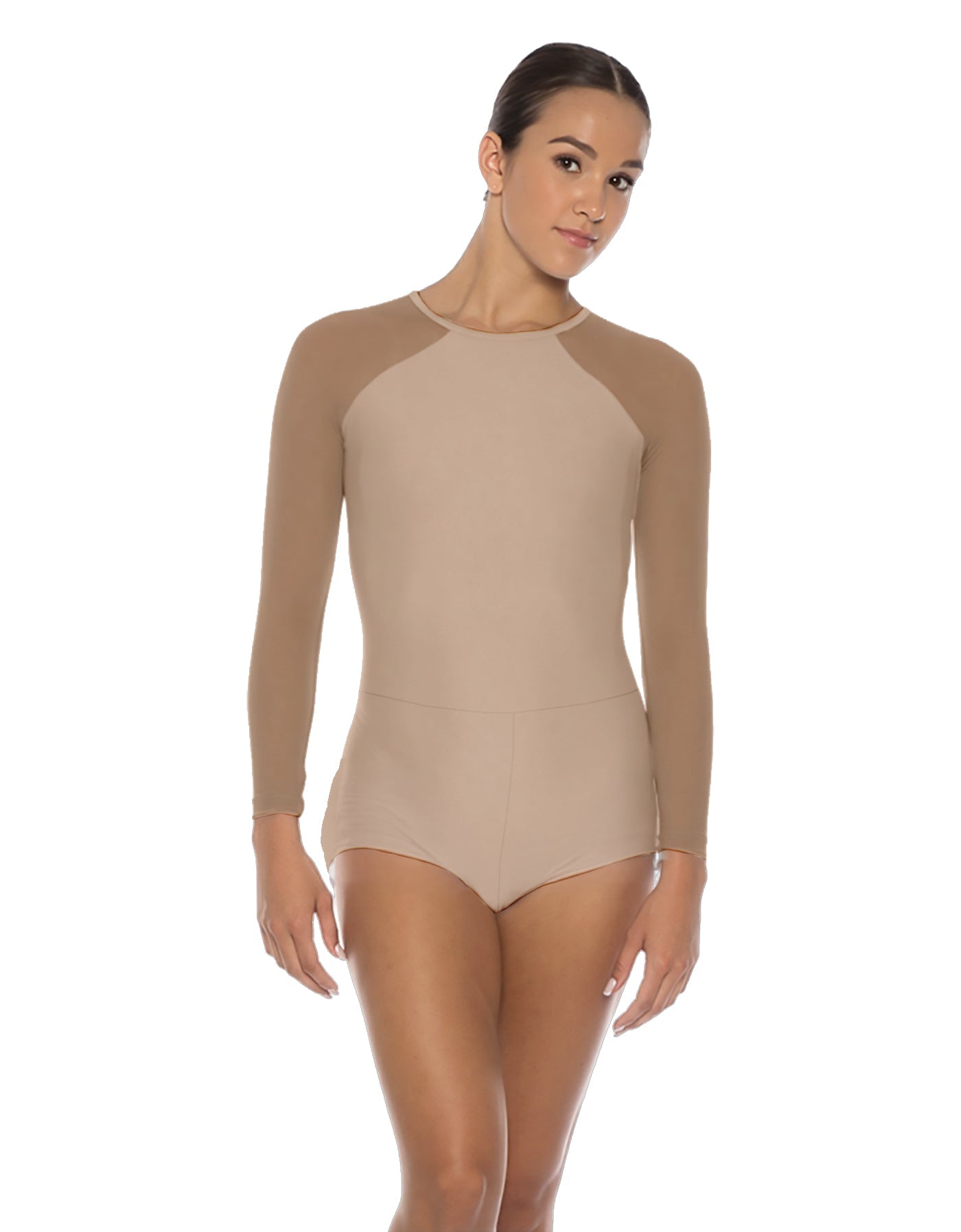 Solid Lycra LS Raglan Keyhole Back Biketard