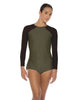 Solid Lycra LS Raglan Keyhole Back Biketard