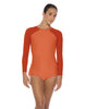 Solid Lycra LS Raglan Keyhole Back Biketard