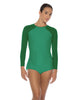 Solid Lycra LS Raglan Keyhole Back Biketard