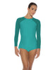 Solid Lycra LS Raglan Keyhole Back Biketard