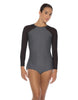 Solid Lycra LS Raglan Keyhole Back Biketard
