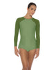 Solid Lycra LS Raglan Keyhole Back Biketard