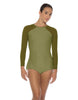 Solid Lycra LS Raglan Keyhole Back Biketard