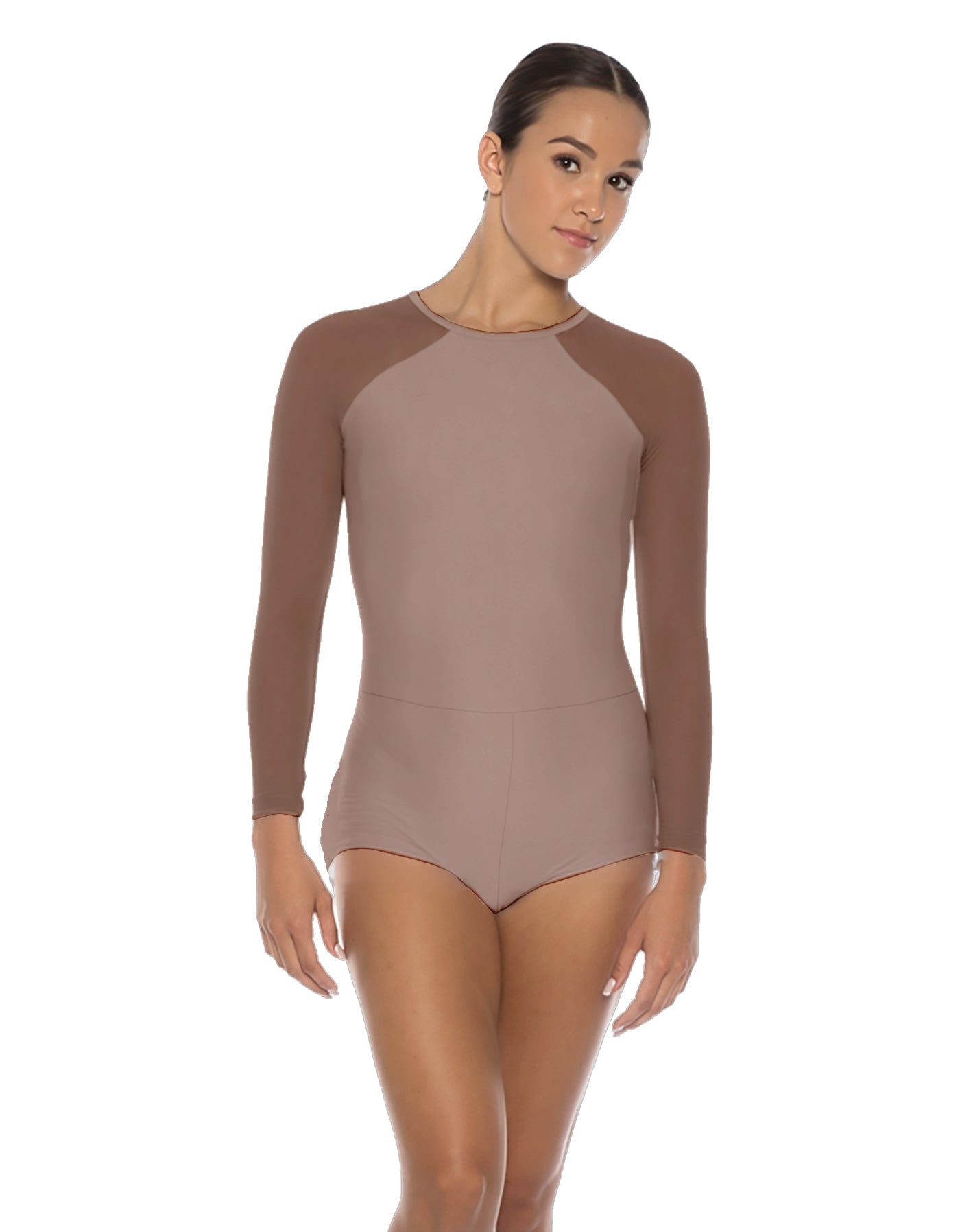 Solid Lycra LS Raglan Keyhole Back Biketard