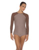 Solid Lycra LS Raglan Keyhole Back Biketard