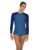 Solid Lycra LS Raglan Keyhole Back Biketard