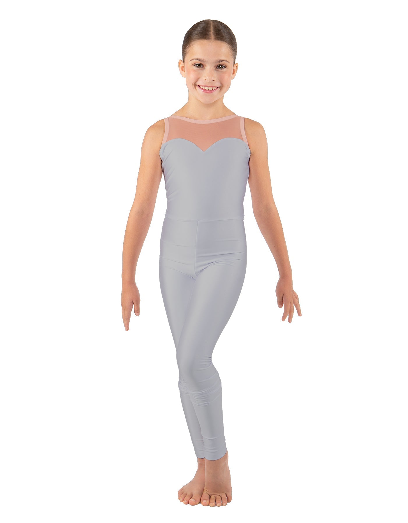 Solid Lycra Mesh Sweetheart Unitard