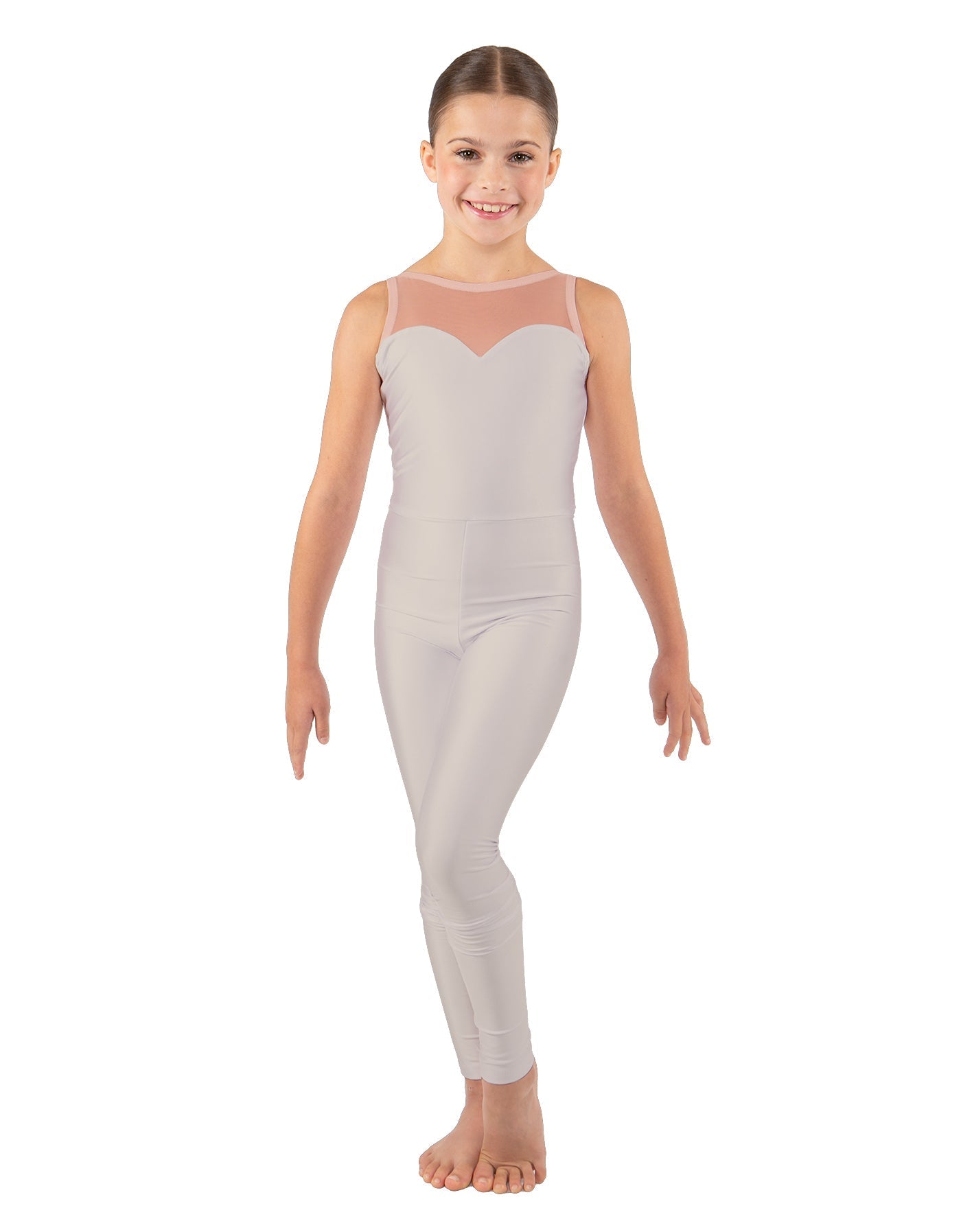 Solid Lycra Mesh Sweetheart Unitard