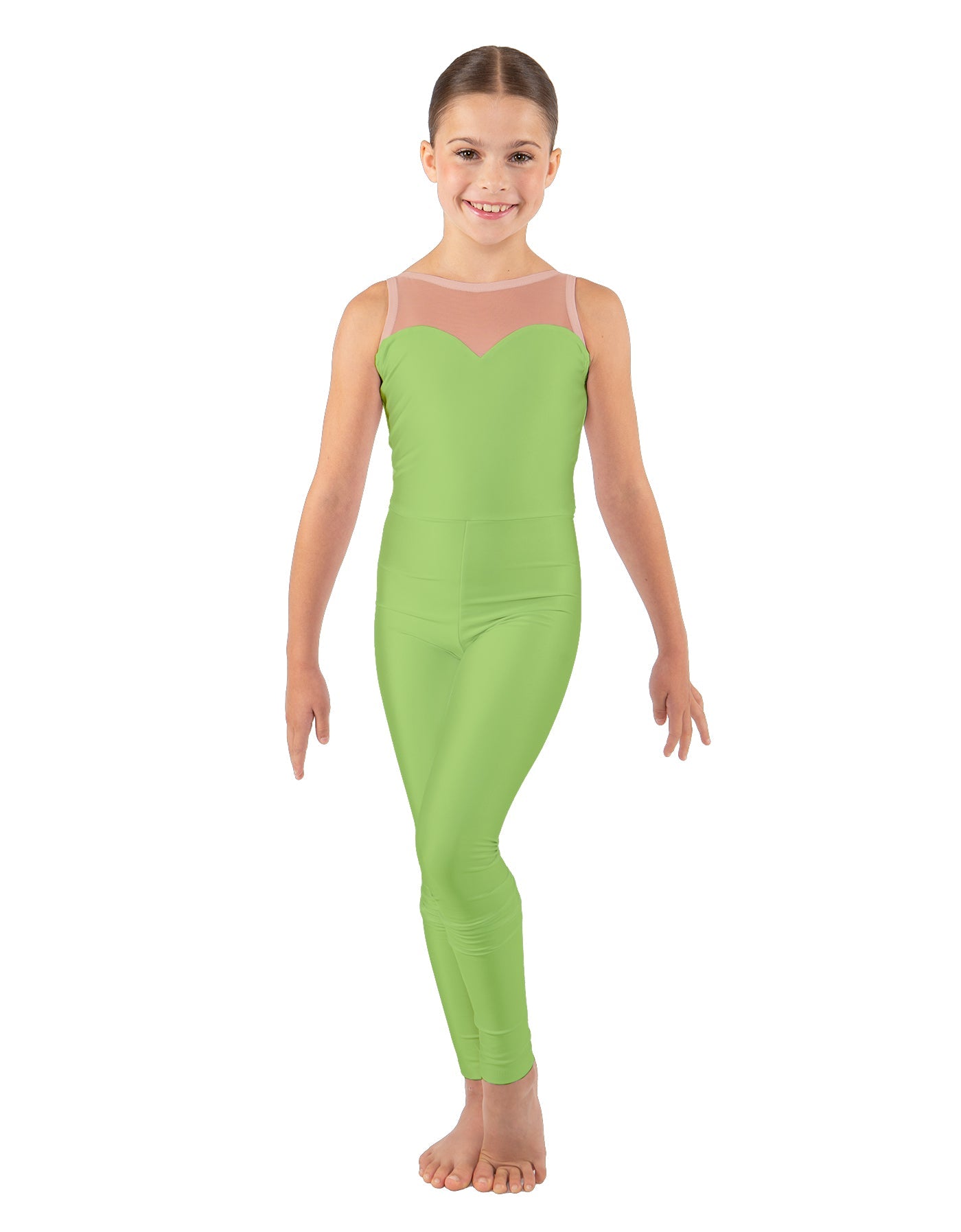 Solid Lycra Mesh Sweetheart Unitard