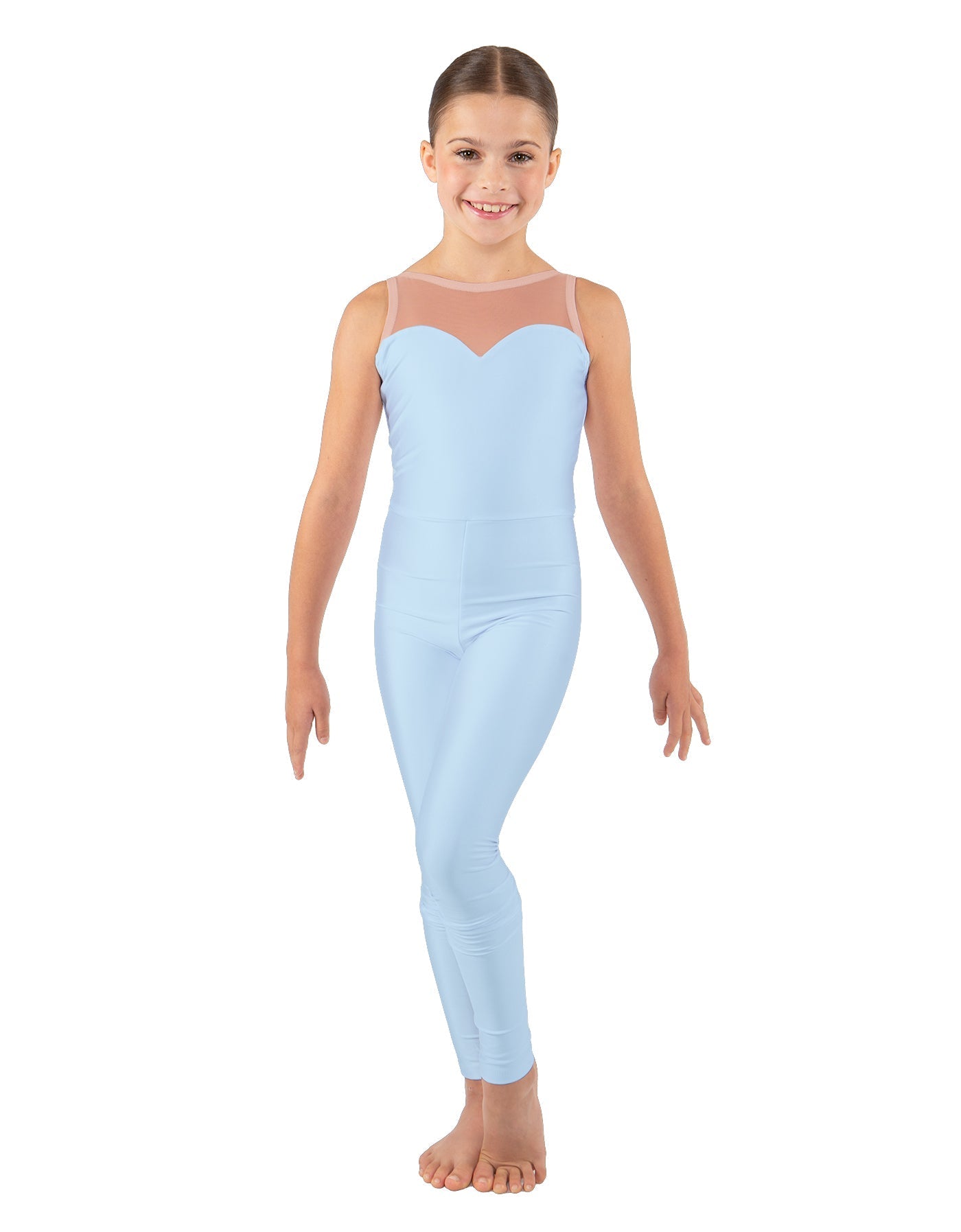 Solid Lycra Mesh Sweetheart Unitard
