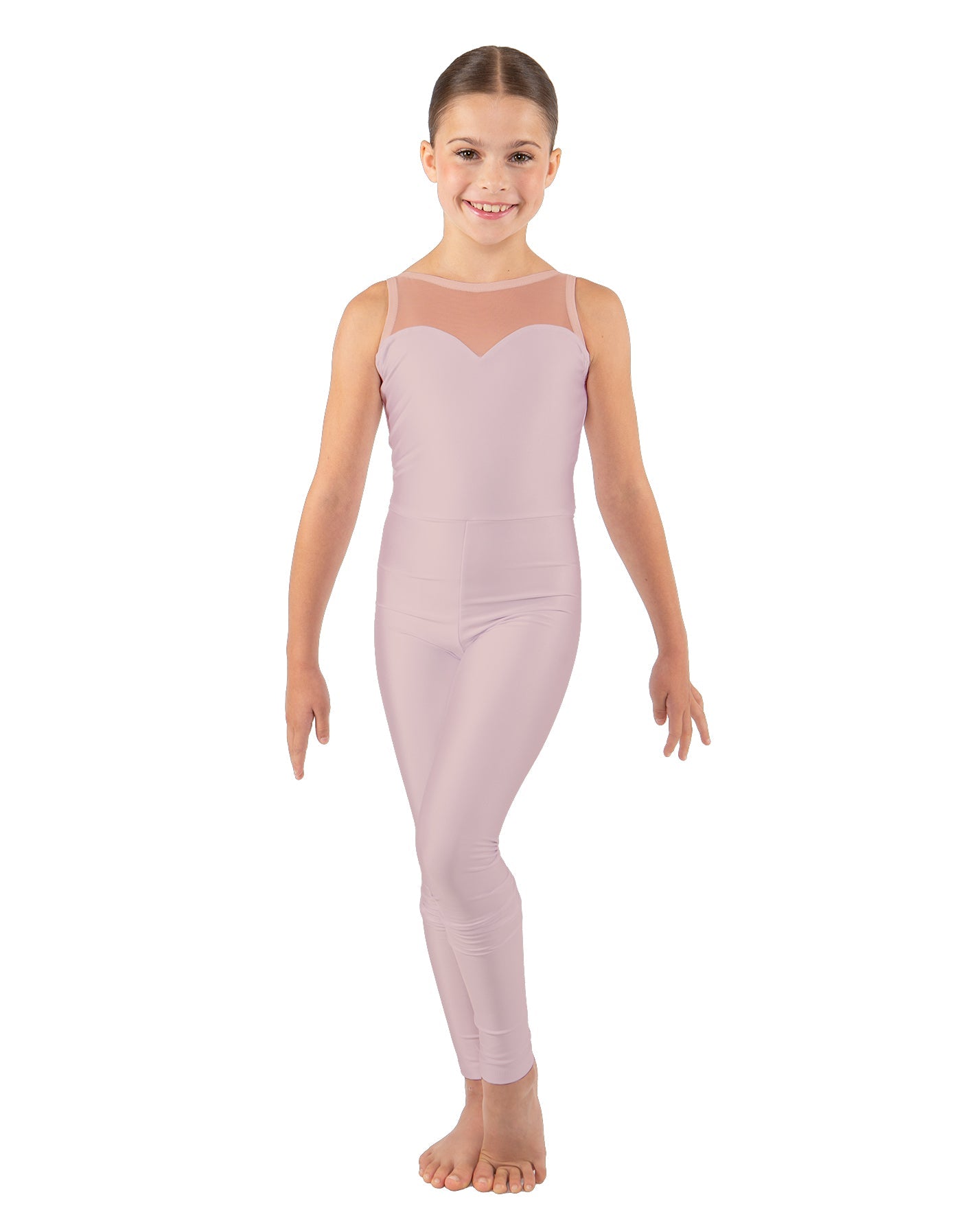 Solid Lycra Mesh Sweetheart Unitard