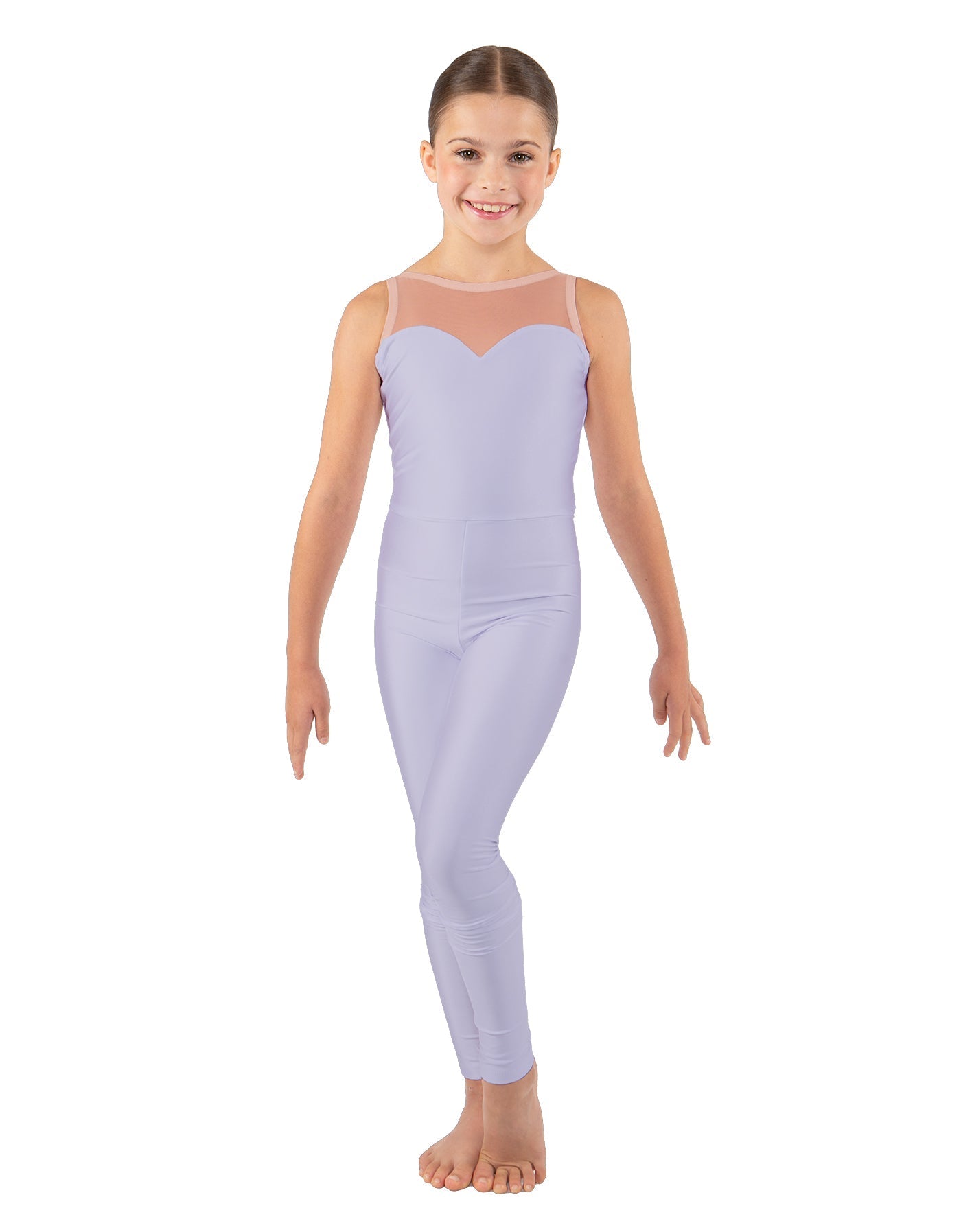 Solid Lycra Mesh Sweetheart Unitard