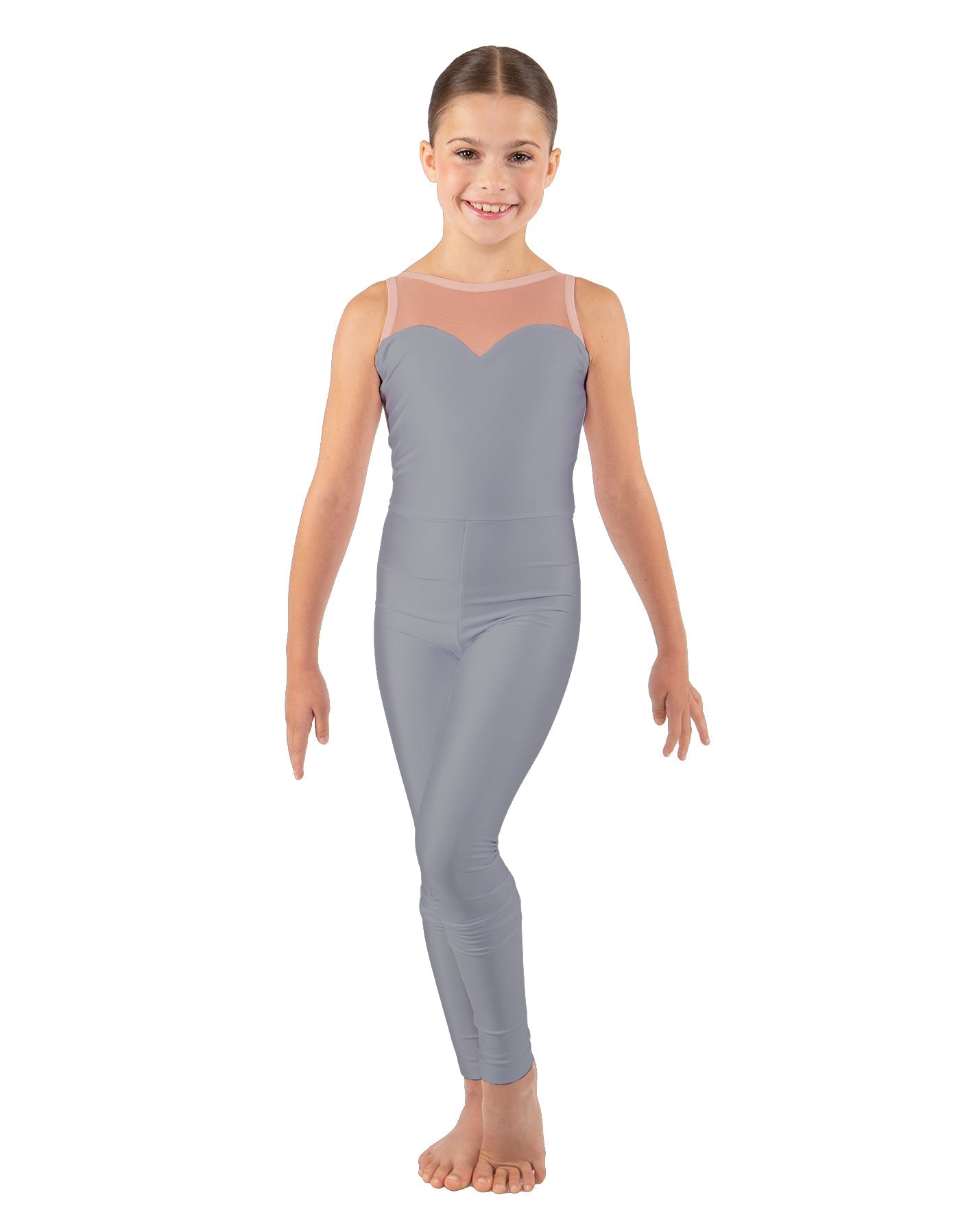 Solid Lycra Mesh Sweetheart Unitard