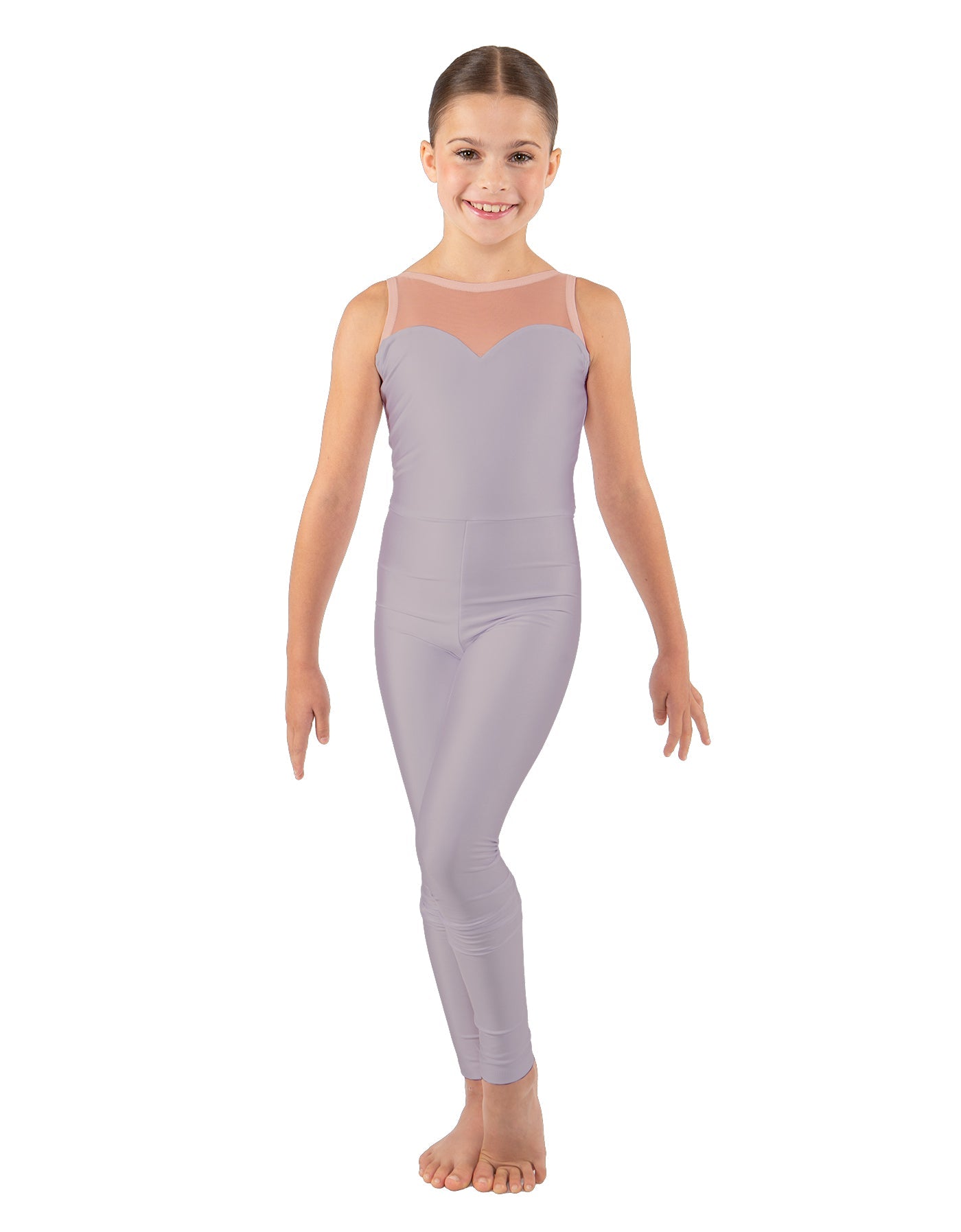 Solid Lycra Mesh Sweetheart Unitard