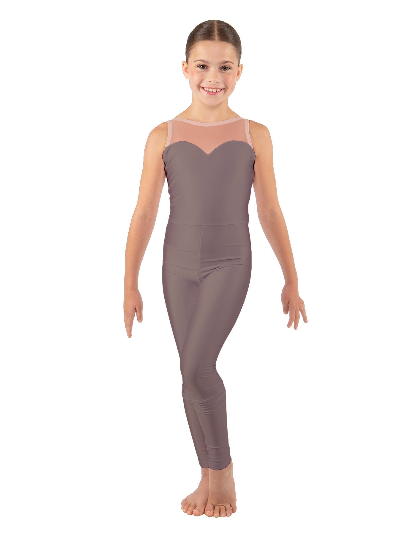 Solid Lycra Mesh Sweetheart Unitard