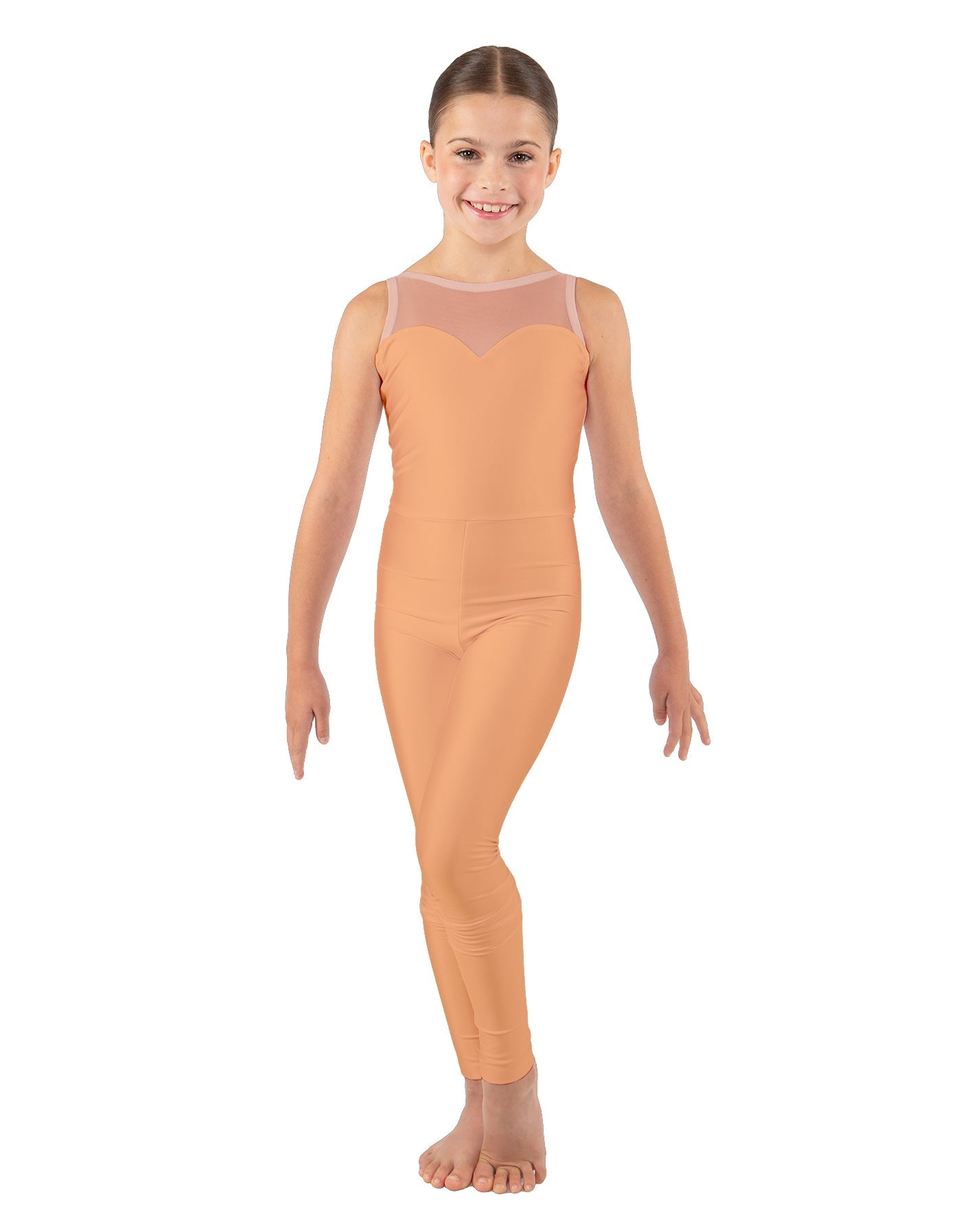 Solid Lycra Mesh Sweetheart Unitard