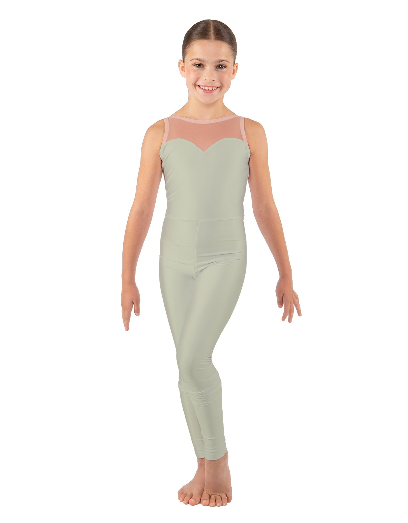 Solid Lycra Mesh Sweetheart Unitard