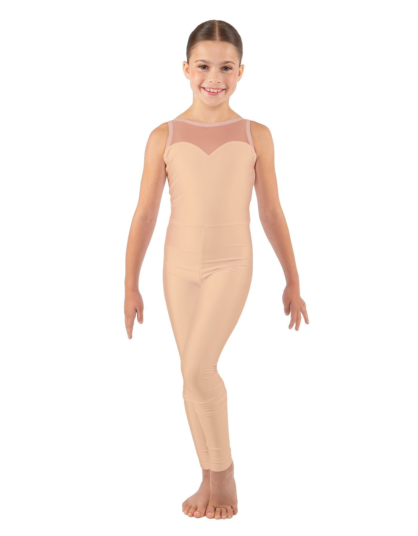Solid Lycra Mesh Sweetheart Unitard